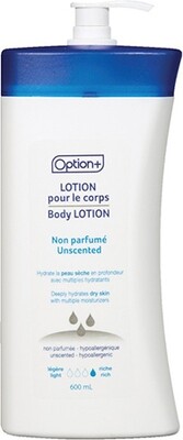 Option+ Body Lotion, unscented, 600 ml