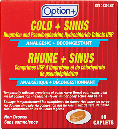 Option+ Cold & Sinus Caplets 10