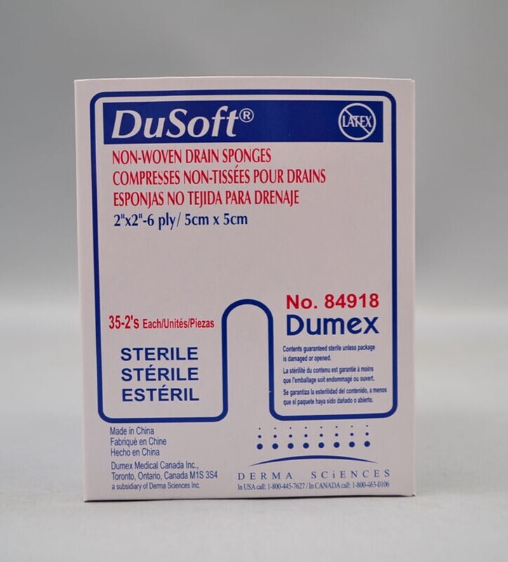 DuSoft Sterile Non Woven Drain Sponges