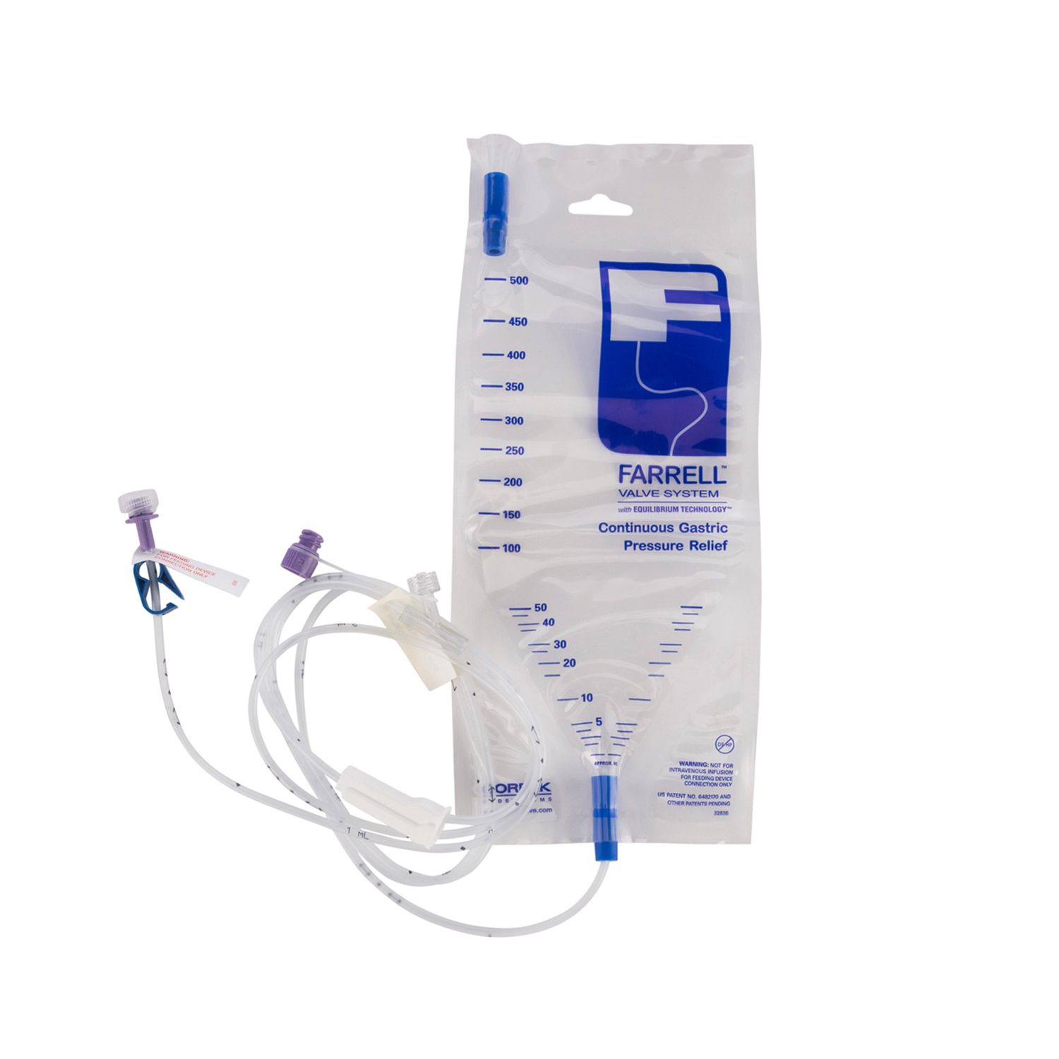 FARRELL* Valve Closed Enteral Decompression System with ENFit® Connector
