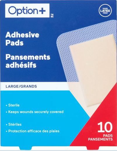 Option+ Adhesive Pads Large 3"x4" (10)