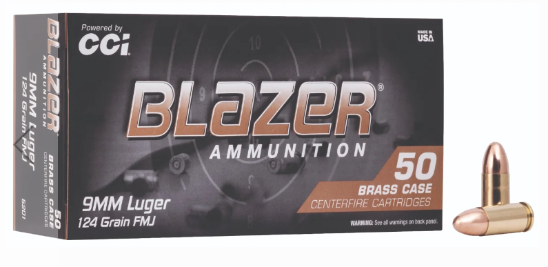 CCI Blazer Brass 9MM 124 GR 500 ROUNDS