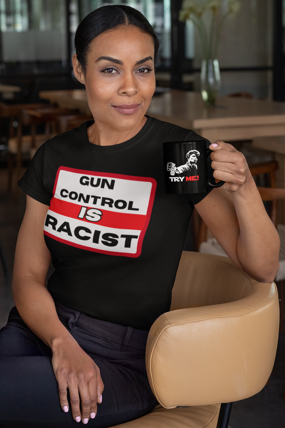 GUN CONTROL IS RACIST (t-shirt)