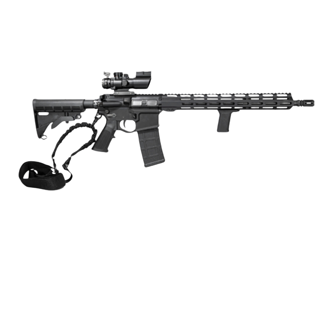 Raptor Defense RD-15 Rifle Mid-length, Fixed Mag, 5.56 NATO, 16" Barrel - Red Dot Combo Kit