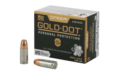 SPR GOLD DOT 9MM 124GR HP 20/200