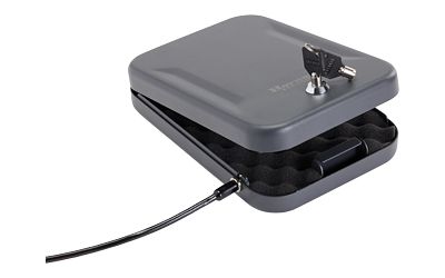 Hornady, Large Lock Box, Black Finish, With Lock, Key, &amp; Cable