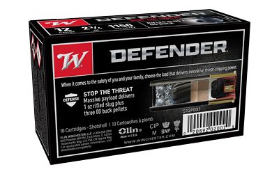 Winchester Ammunition, Defender, Supreme Elite, 12 Gauge, 2.75&quot;, Buckshot, 10 Round Box
