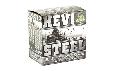 HEVI STEEL 12GA 3" #4 25/250