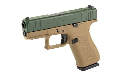GLOCK 43X 9MM 10 MOS TAN/GRN SLIDE