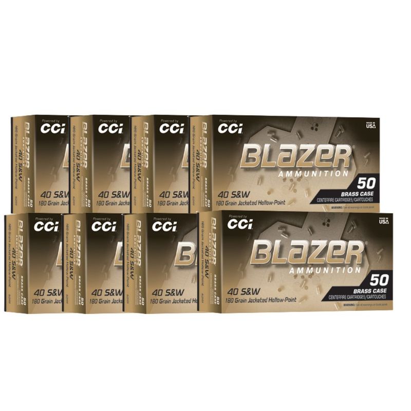 Blazer Ammunition, 40 S&amp;W, 180 Grain 500 ROUNDS