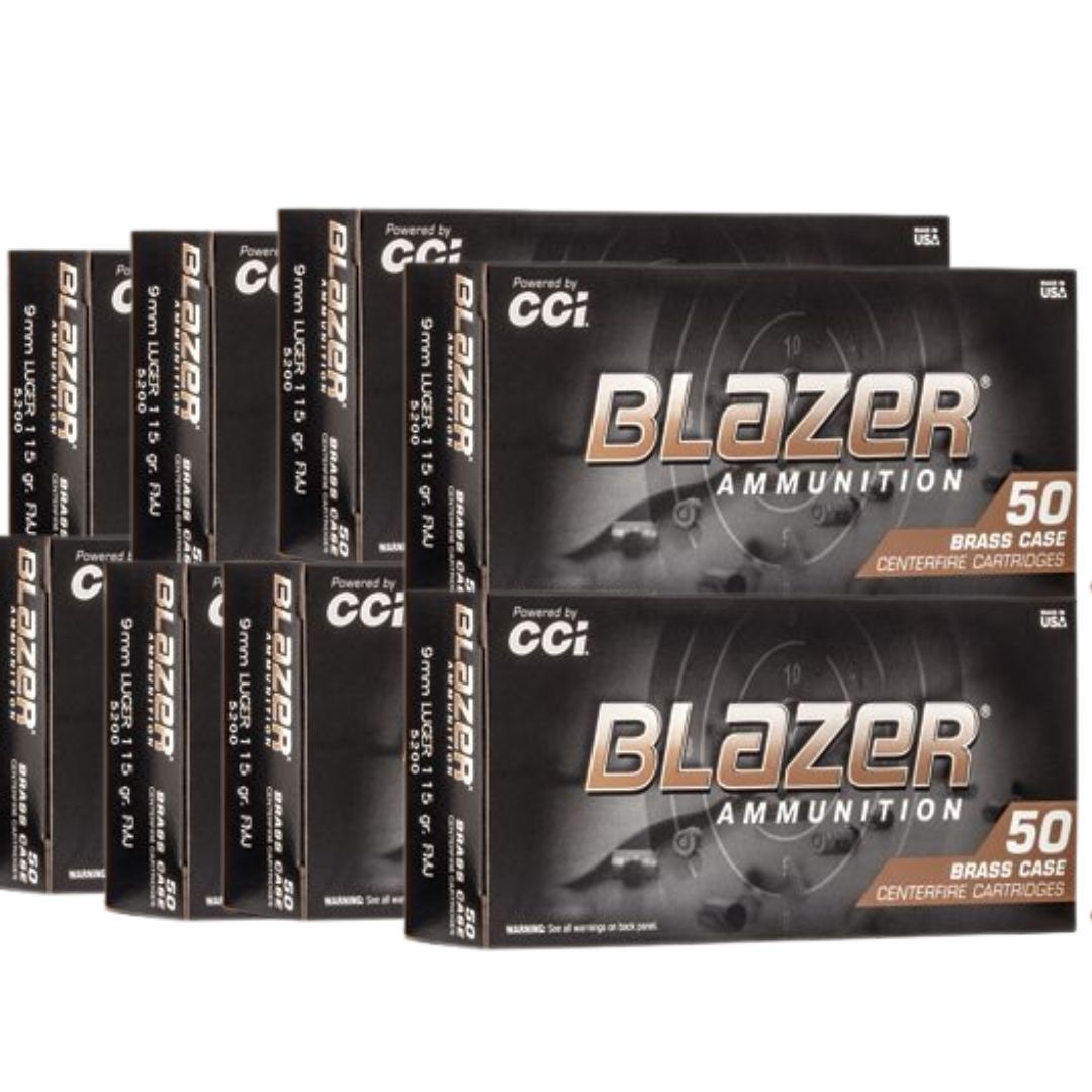 BLAZER BRASS 9MM 115GR FMJ 1000 ROUNDS