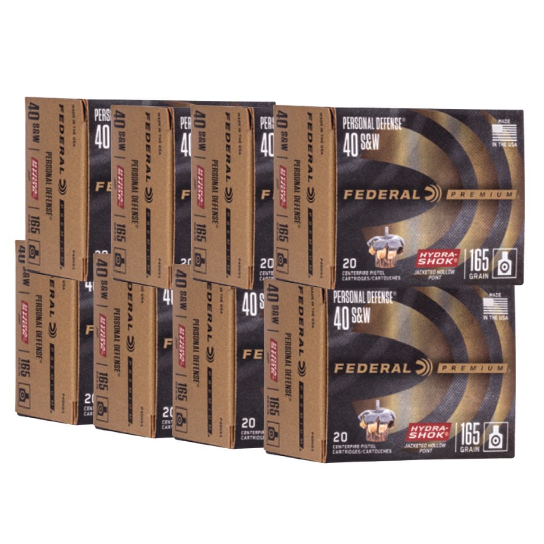 Federal HYDRA-SHOK 40 S&amp;W 165GR 500 ROUNDS