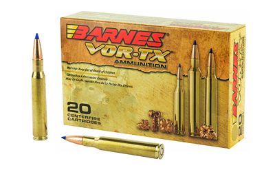 Barnes, VOR-TX, 300WIN, 165 Grain, Tipped Triple Shock X, Boat Tail, Lead Free, 20 Round Box