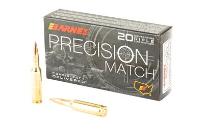 Barnes, Precision Match, 6.5 Creedmoor, 140 Grain, Open Tip Match Boat Tail, 20 Round Box