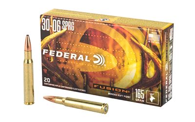 Federal, Fusion, 30-06, 165 Grain, Boat Tail, 20 Round Box