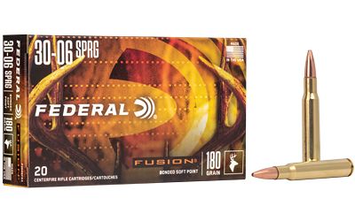 Federal, Fusion, 30-06, 180 Grain, Boat Tail, 20 Round Box