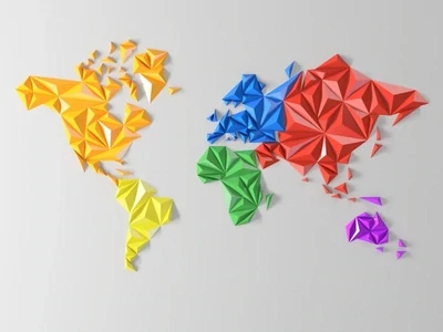 Geometric World Map - Version: 01