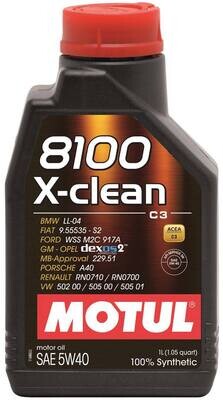 Motul 8100 X-CLEAN 5W-40 Motor Oil 1L