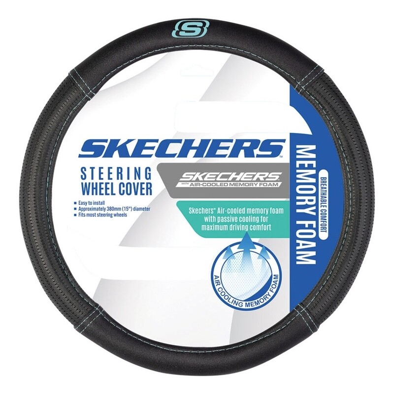 Skechers Steering Wheel Cover 14.5&quot;-15.5&quot; Memory Foam