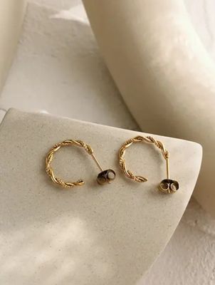 Waterproof Twist C Shape Kirsty Hoops