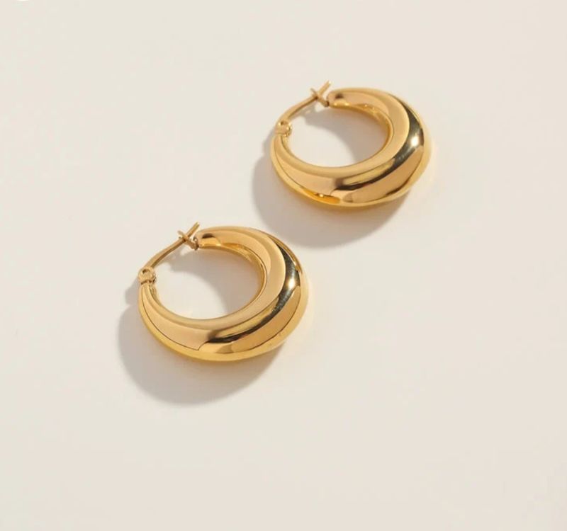 Waterproof Thick Round Celebs Hoops