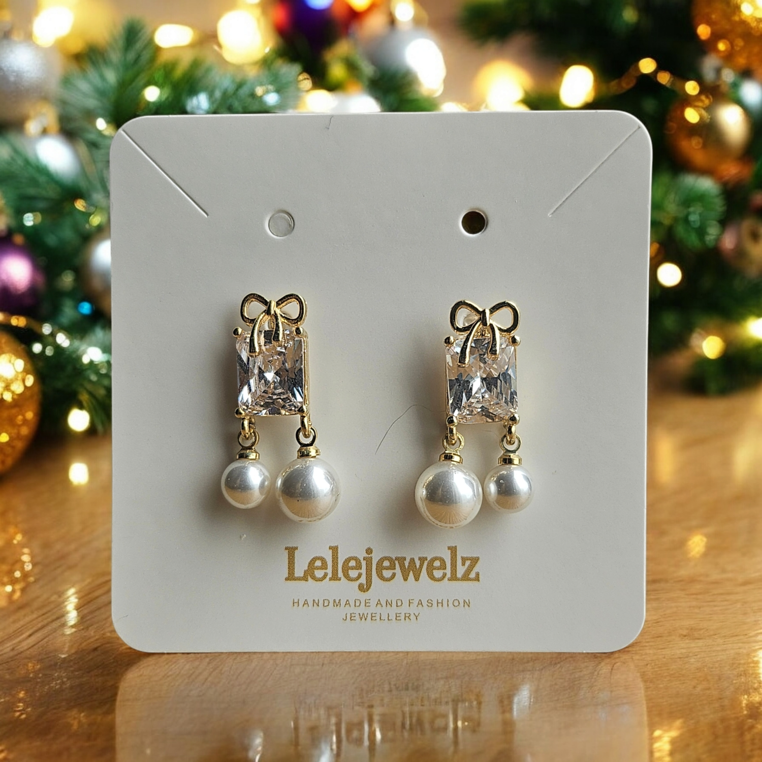 18K Gold Plated Small Pearl Presents Earring Studs