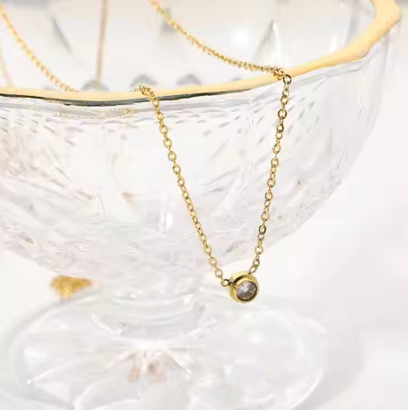 Waterproof Round Crystal Rover Necklace