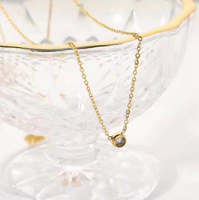 Waterproof Round Crystal Rover Necklace