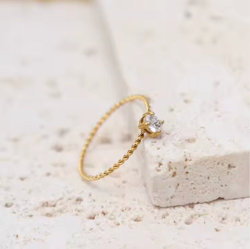 Waterproof Crystal Dora Ring
