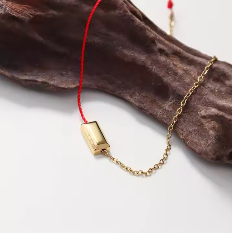 Waterproof 2 Tone Lucky Bar Bracelet