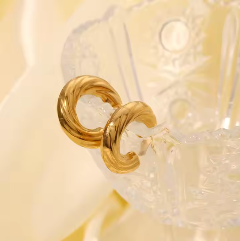 Waterproof Thick Spiral Stacy CC Hoops