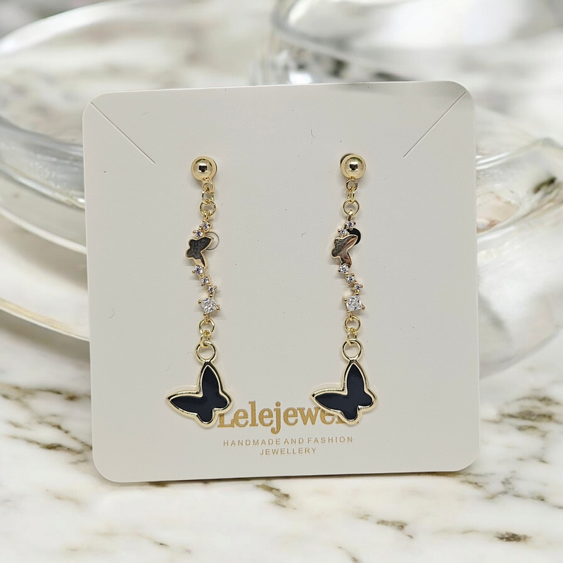 18K Gold Plated Butterfly Adonis Earrings