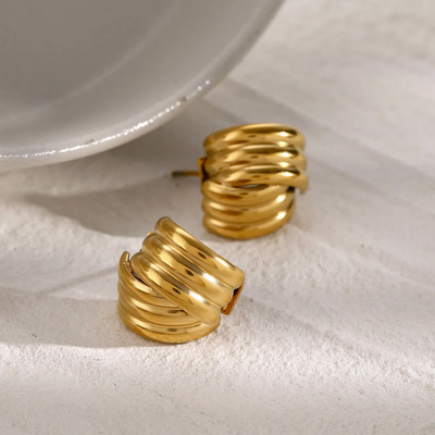 Waterproof Wave Lori Studs