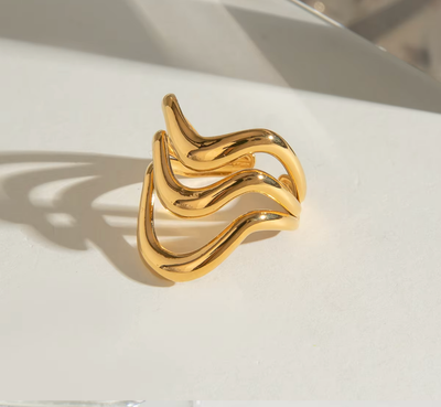 Waterproof Chunky Ripple Kelly Ring