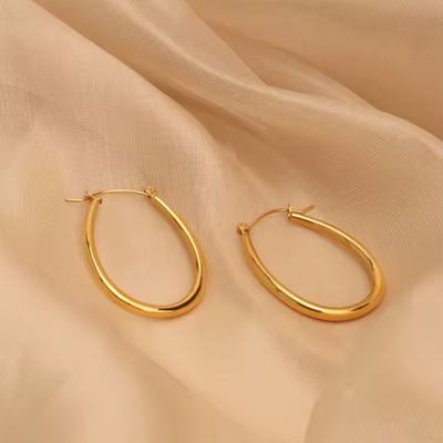 Waterproof Oval Olivia Hoops