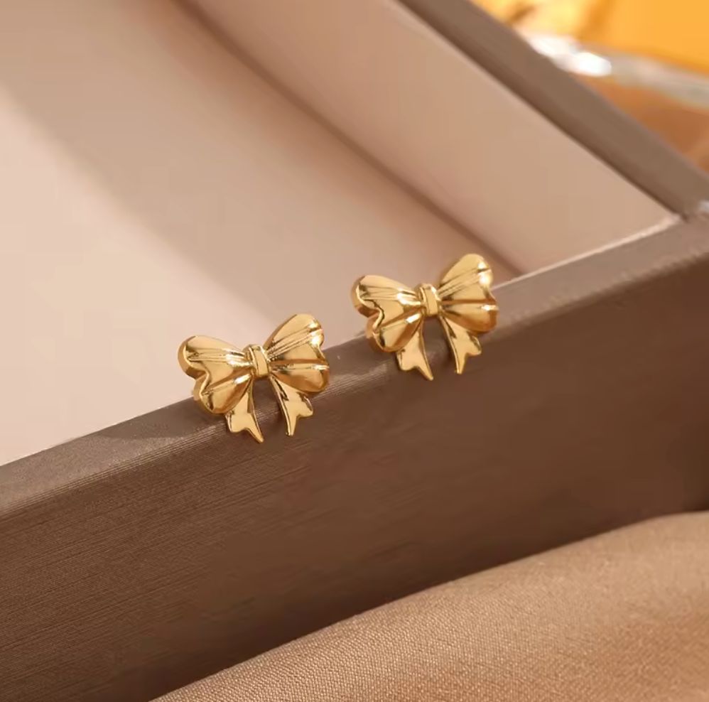Waterproof Bow Bowie Studs
