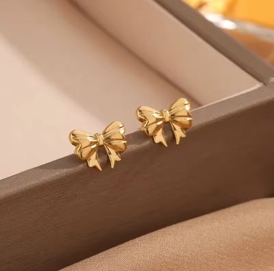Waterproof Bow Bowie Studs