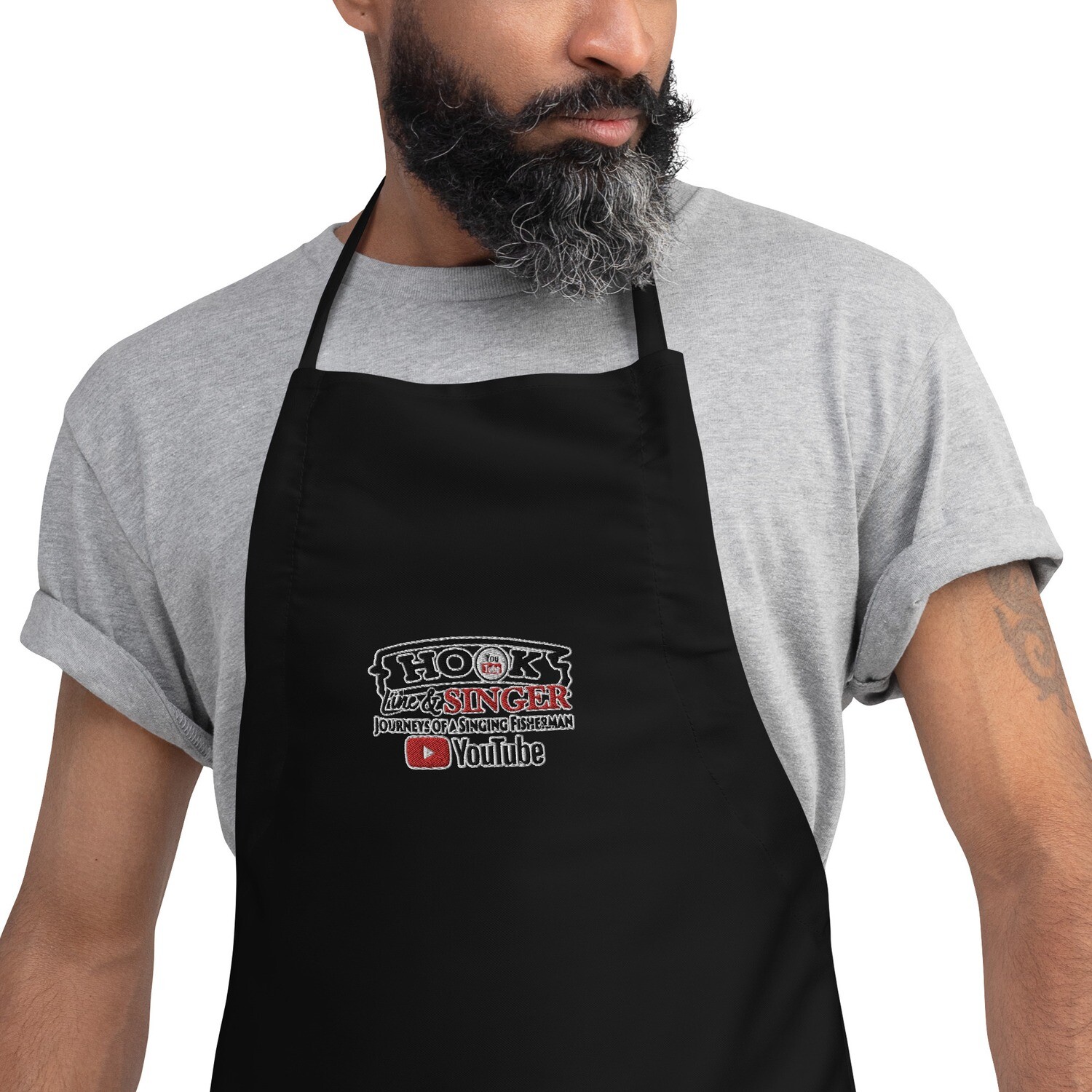 Hook Line &amp; Singer Embroidered Apron