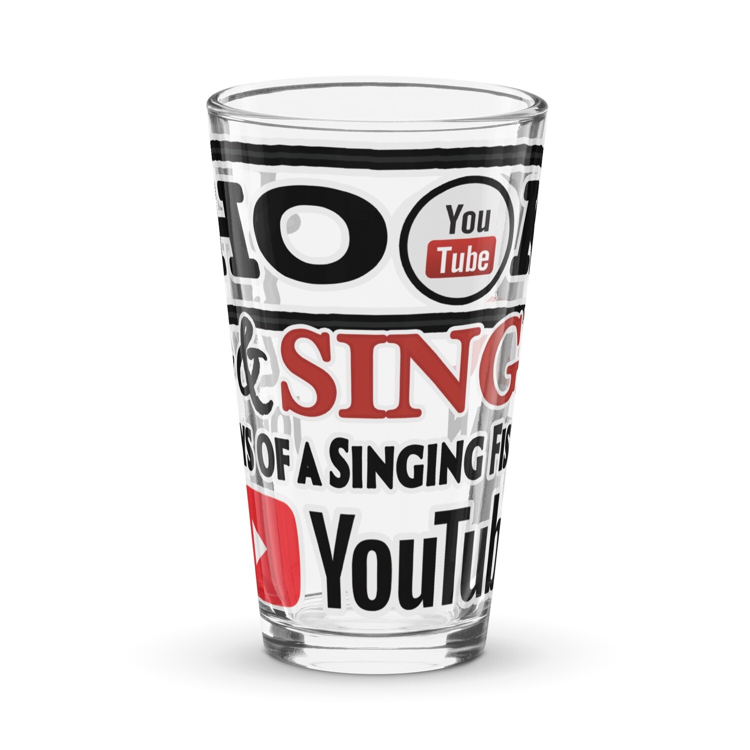 Hook Line &amp; Singer Logo pint glass
