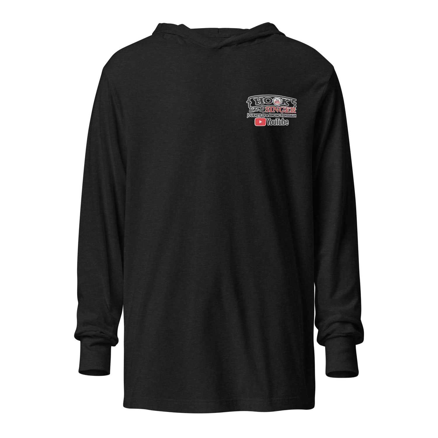 Hook Line &amp; Singer Logo (Front &amp; Back) Hooded long-sleeve tee