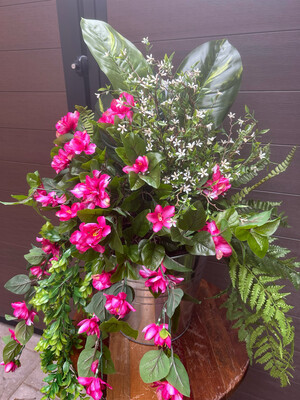 Arrangement fleurs pot de 12 pouces