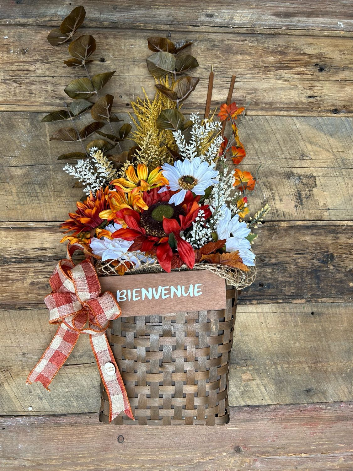 Panier de porte d&#39;entrée d’automne