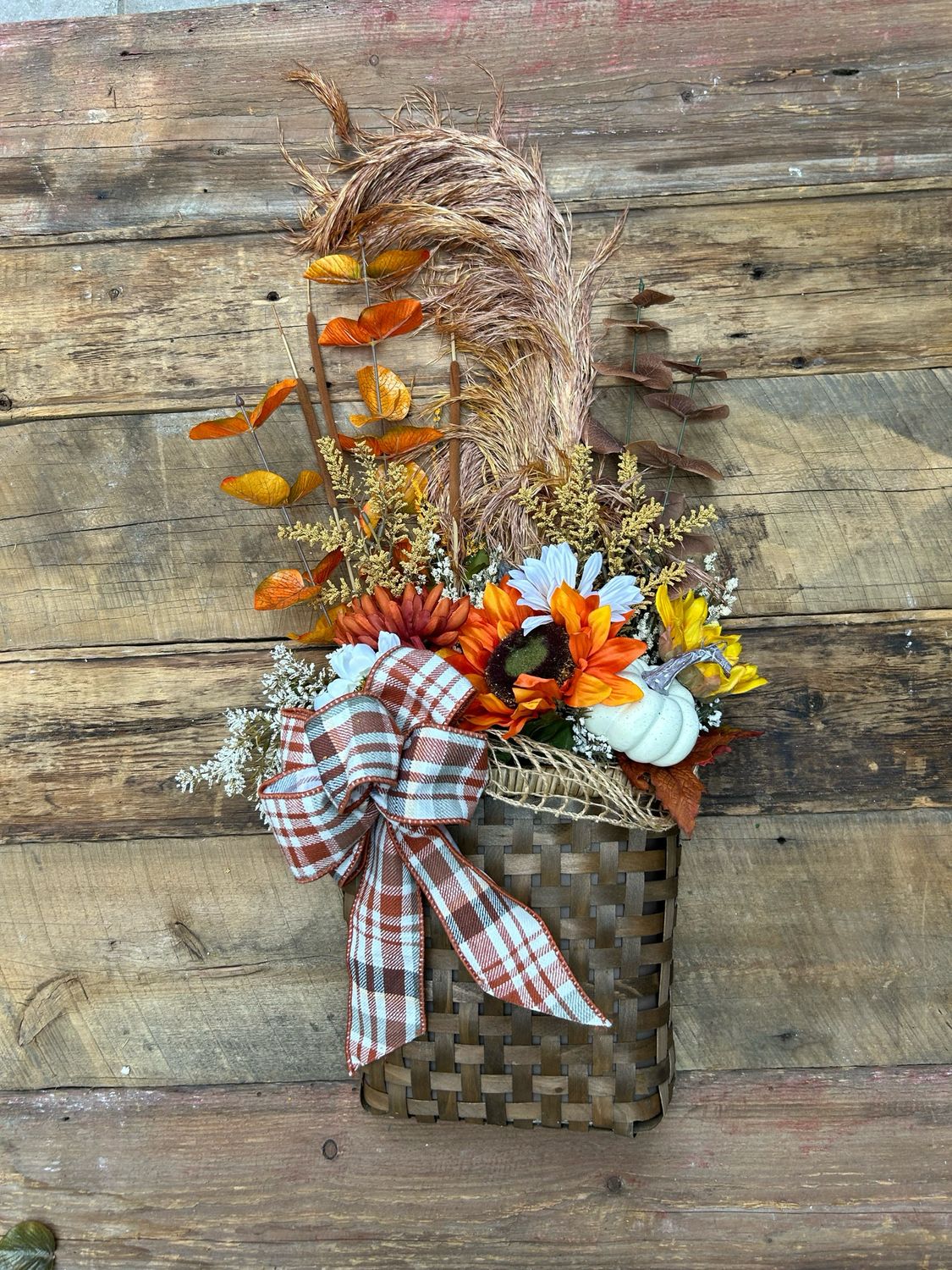 Panier de porte d&#39;entrée d’automne