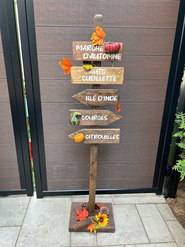 Panneau de direction automne 