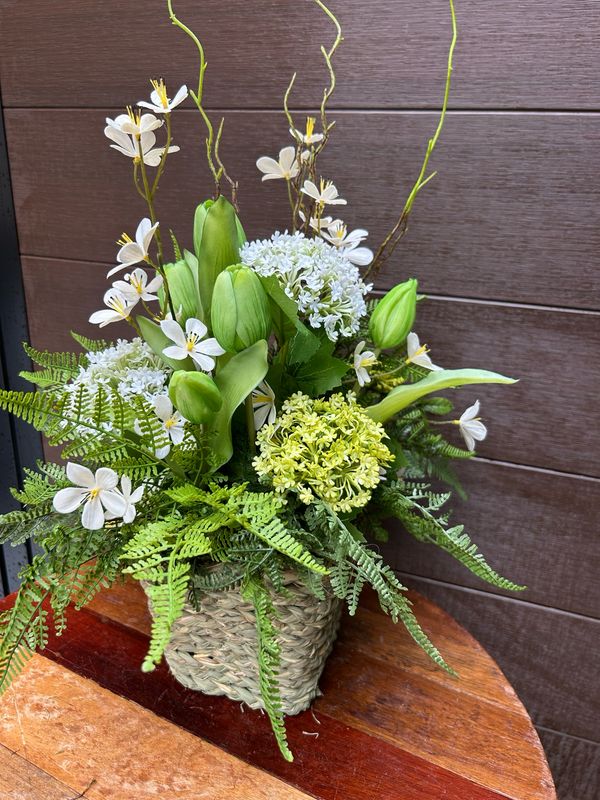 Arrangement tulipes vertes 