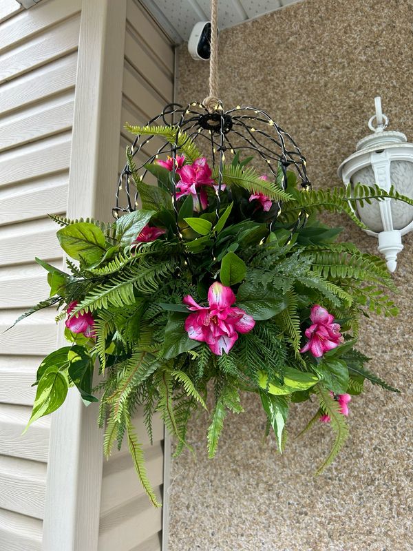 Sphère lumineuse d’été fleurs d’azalées rose