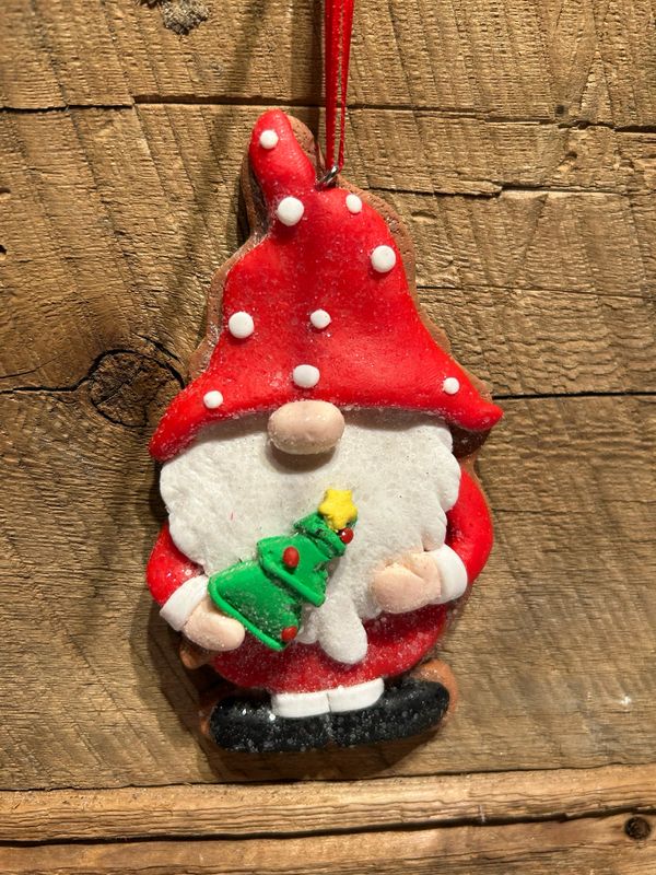 Ornement Gnome et son sapin de Noël 