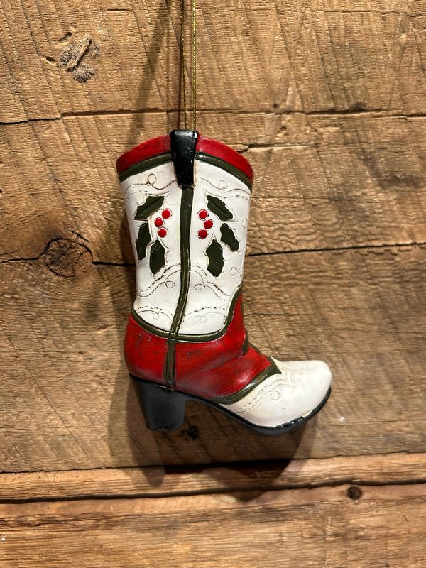 Ornement botte de cowboy 