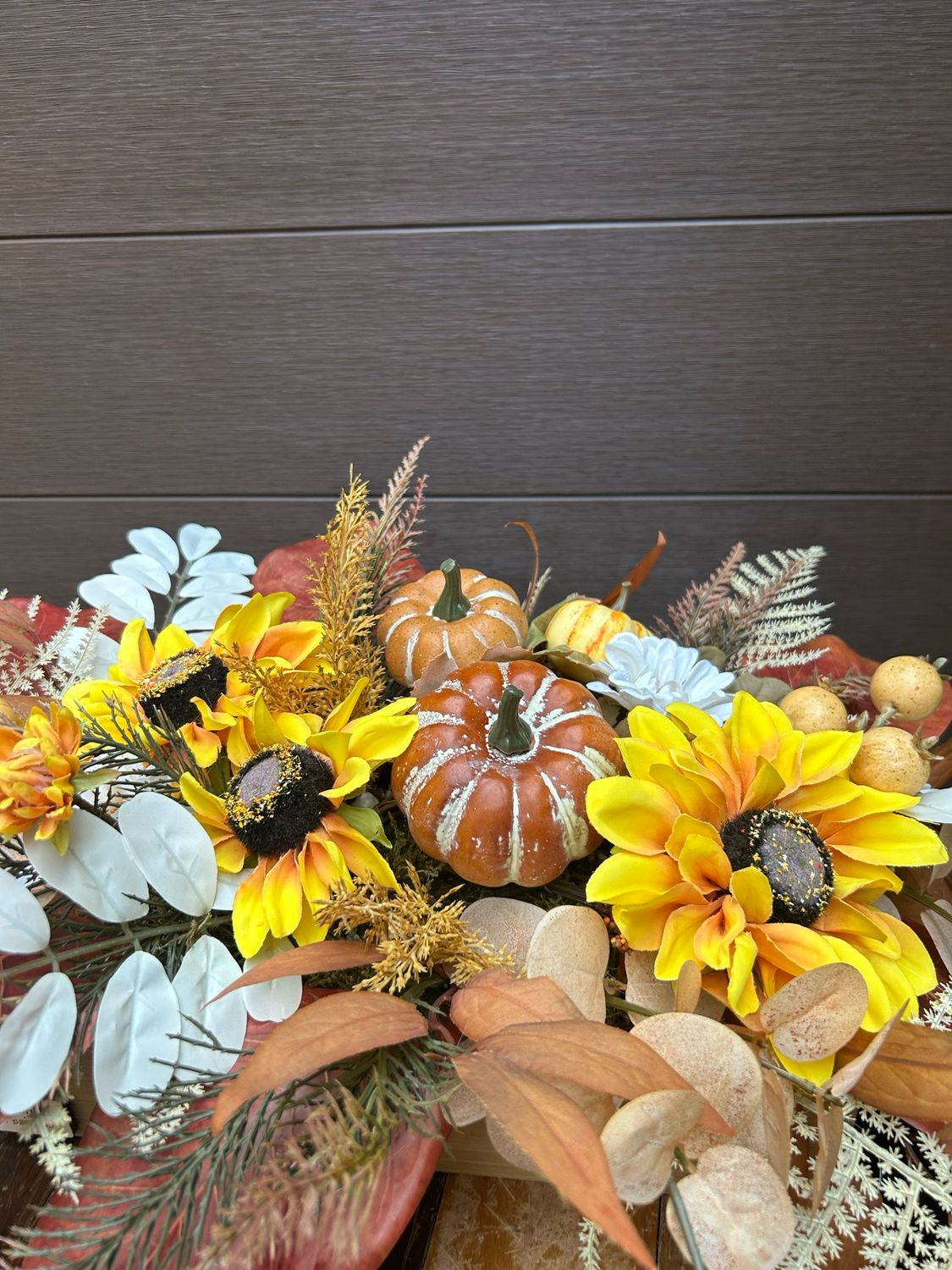 Centre de table trio de citrouilles