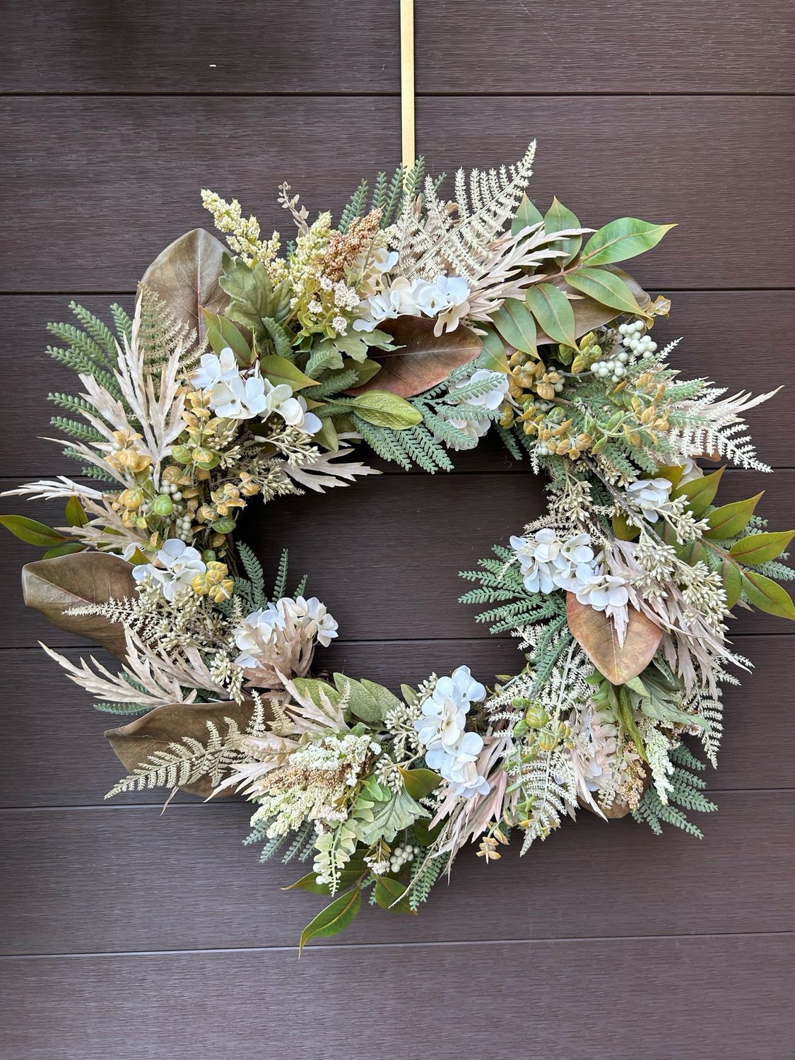 Couronne florale élégance verte 